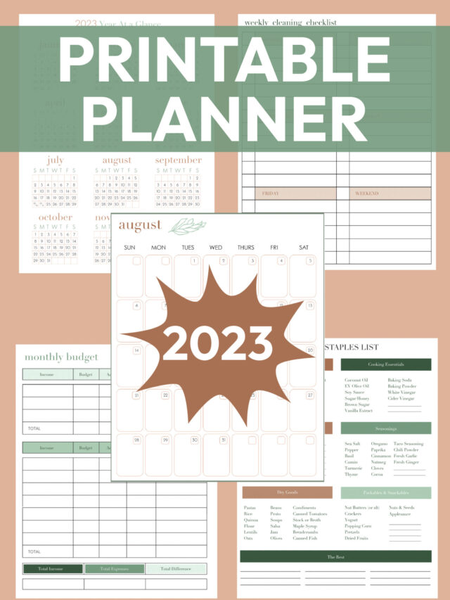 Customizable Free Cute Printable Planner for 2023
