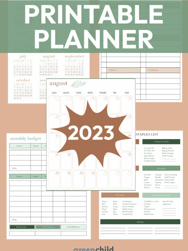 Free Customizable Cute Printable Planner for 2023 Story