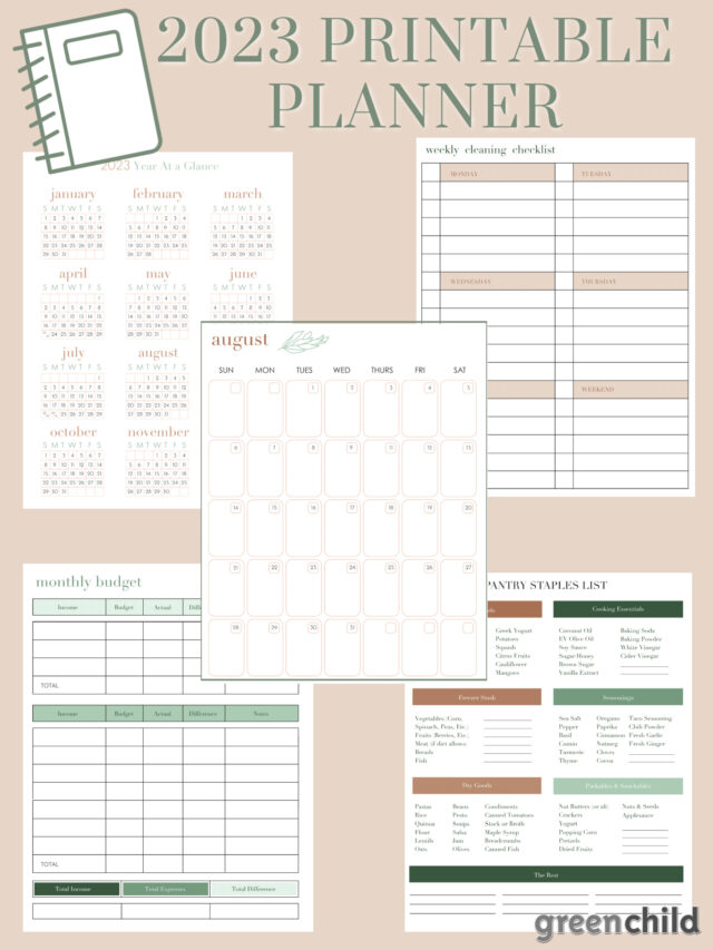 Customizable Free Cute Printable Planner for 2023 Story