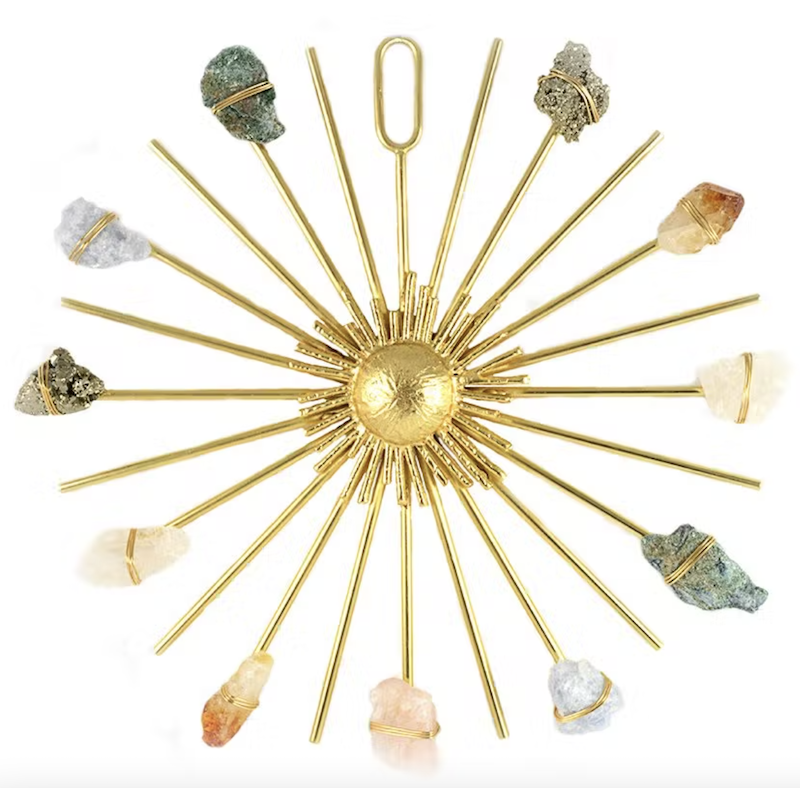 sunburst healing crystal grid