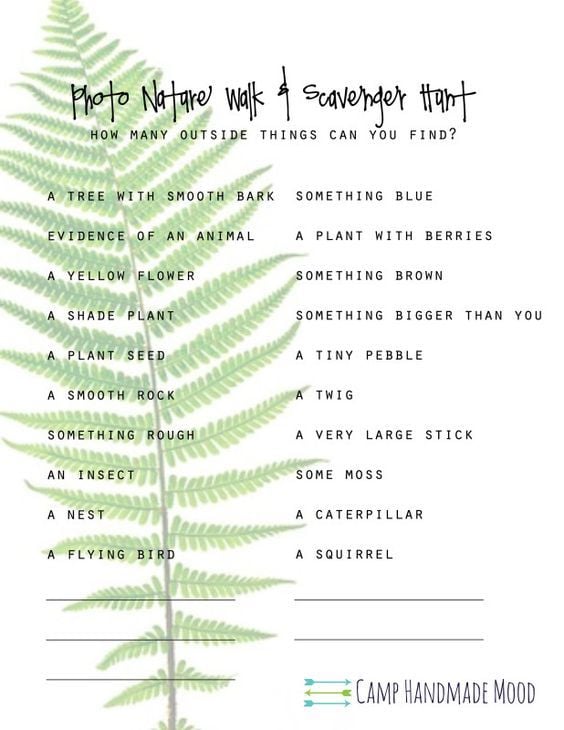 photo scavenger hunt printable