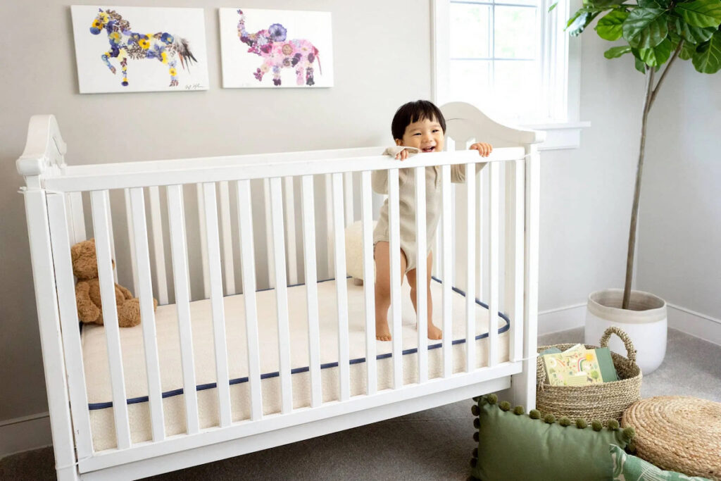 toddler in emily crib mattress