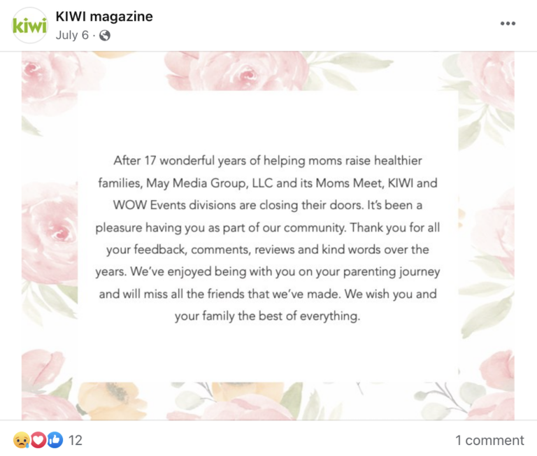 What Happened to Kiwi Magazine and Moms Meet?