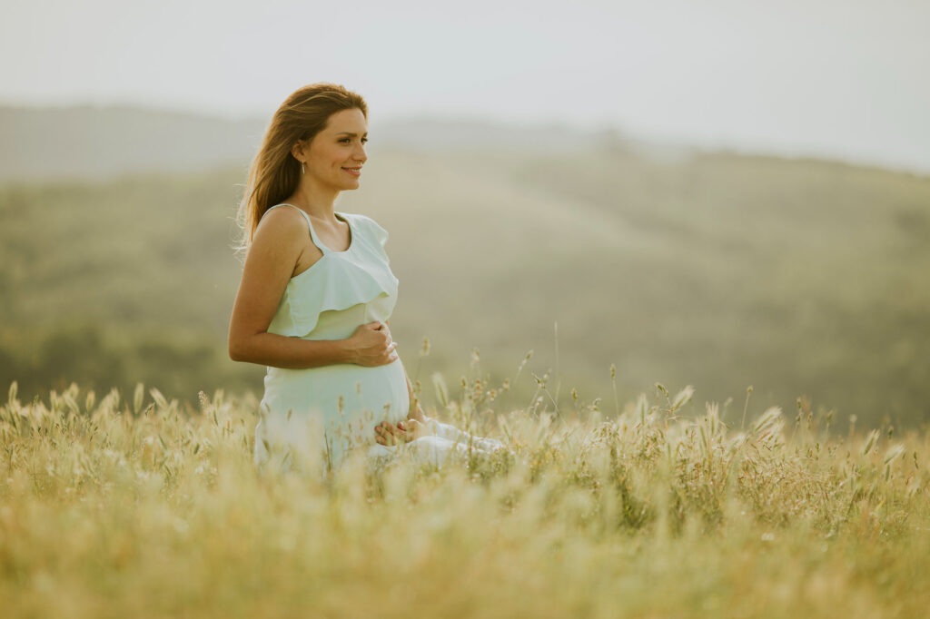 pregnant woman who uses birth mantras