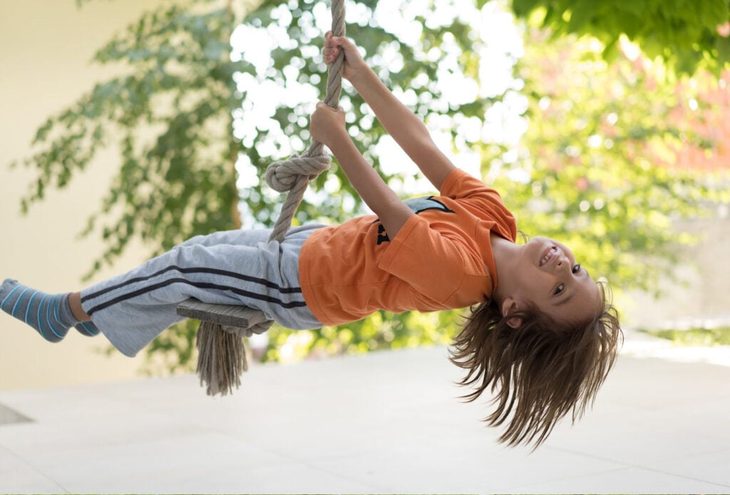 stimulating child's vestibular system