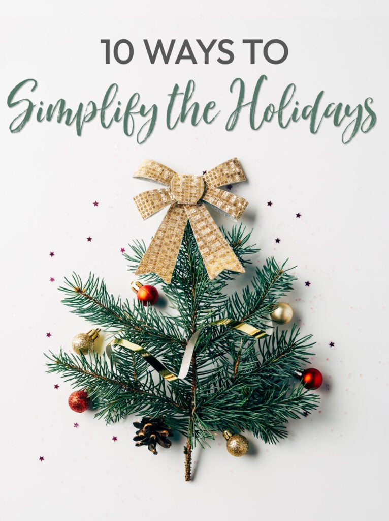 how to simplify the holidays