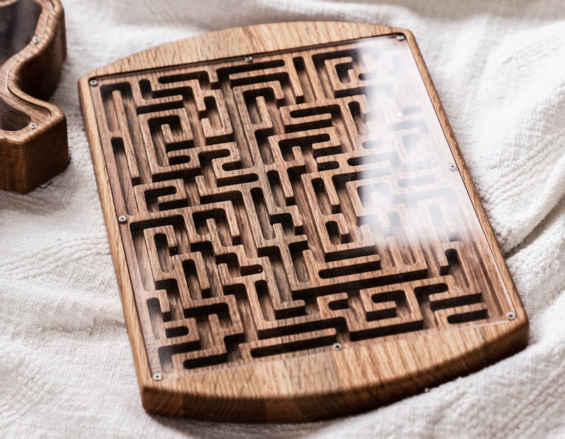 wooden labyrinth gift