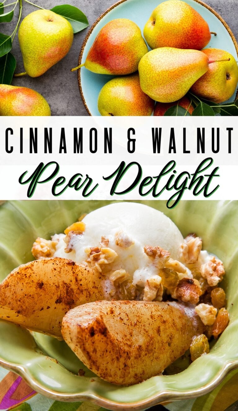 Warm Spiced Pears with Yogurt and Walnuts