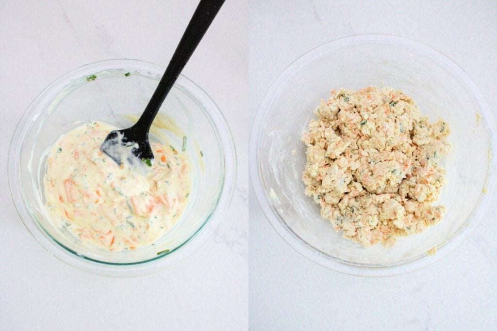 combining ingredients with cold butter