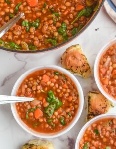 lentil soup with spinach