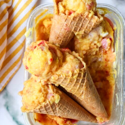 homemade rainbow sherbet