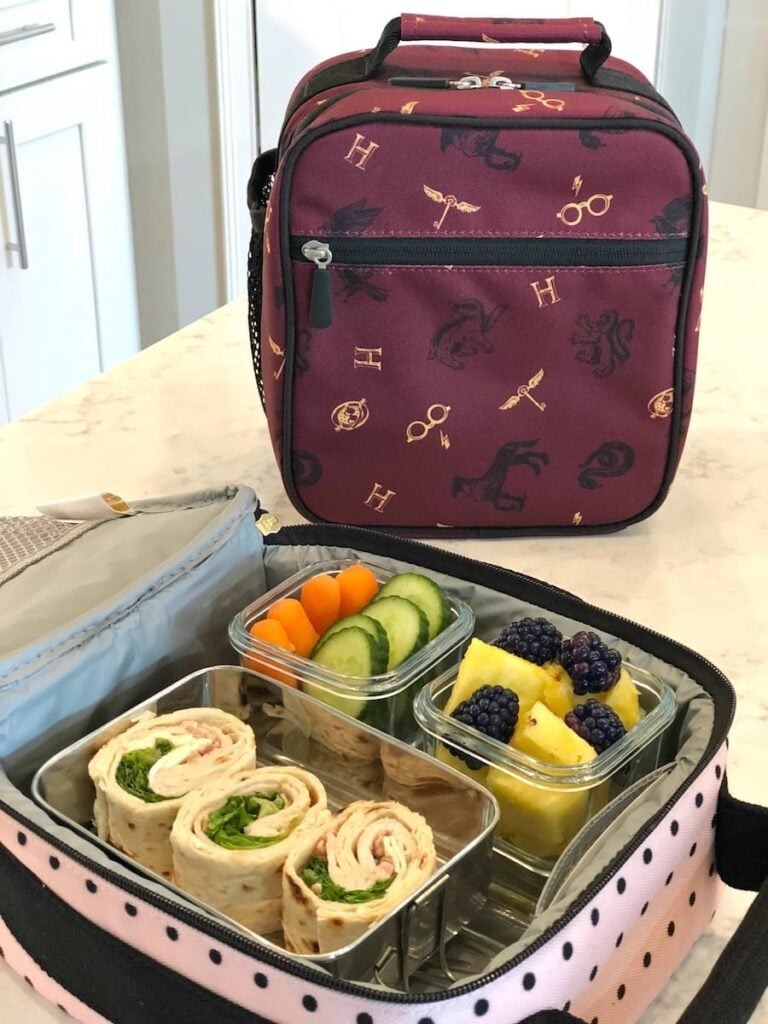 healthy pinwheel turkey bento
