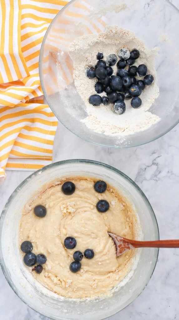 lemon blueberry bundt cake process