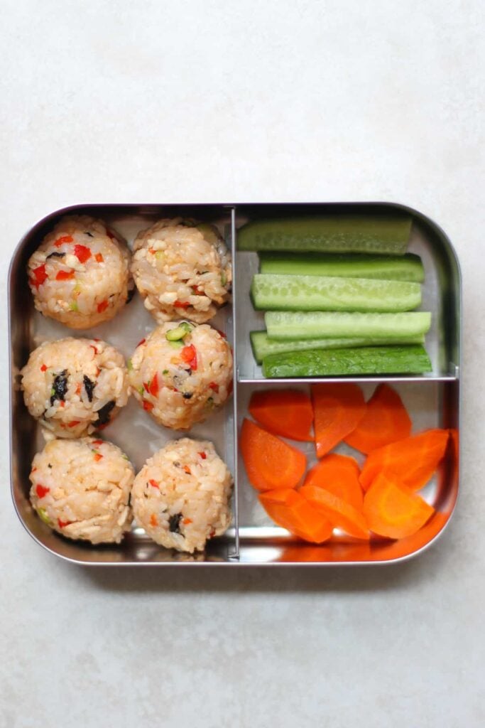 asian rice balls bento lunch