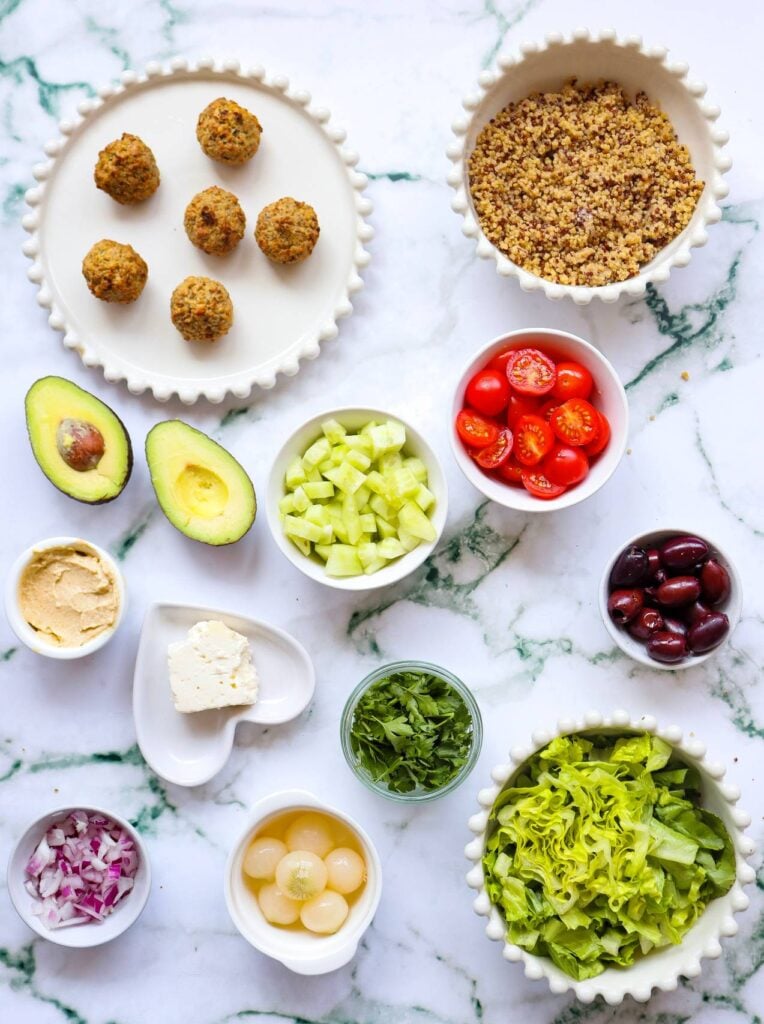 Mediterranean Falafel Bowl ingredients