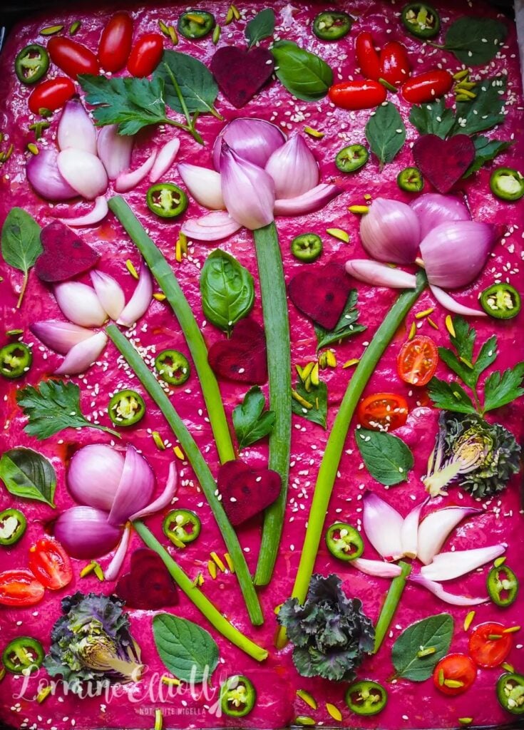 focaccia art pink