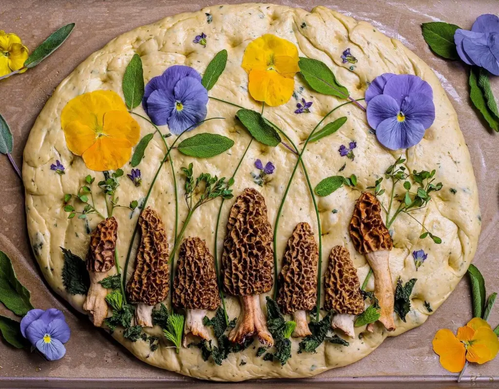 forager mushroom focaccia